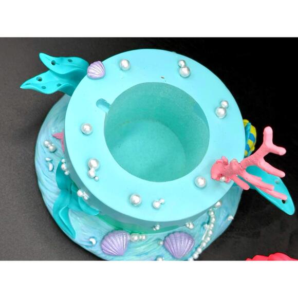 Disney Japan Exclusive Ariel Trinket Box Little Mermaid Flounder Sebastian 🐚💖 - Picture 6 of 8